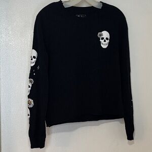 Black Skeleton Long Sleeve T size M